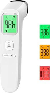 No-Touch Thermometer for Adults and Kids, Accurate Digital Baby Thermometer, Fever Alarm & Silent Mode, 2 in 1 Forehead & Object Mode